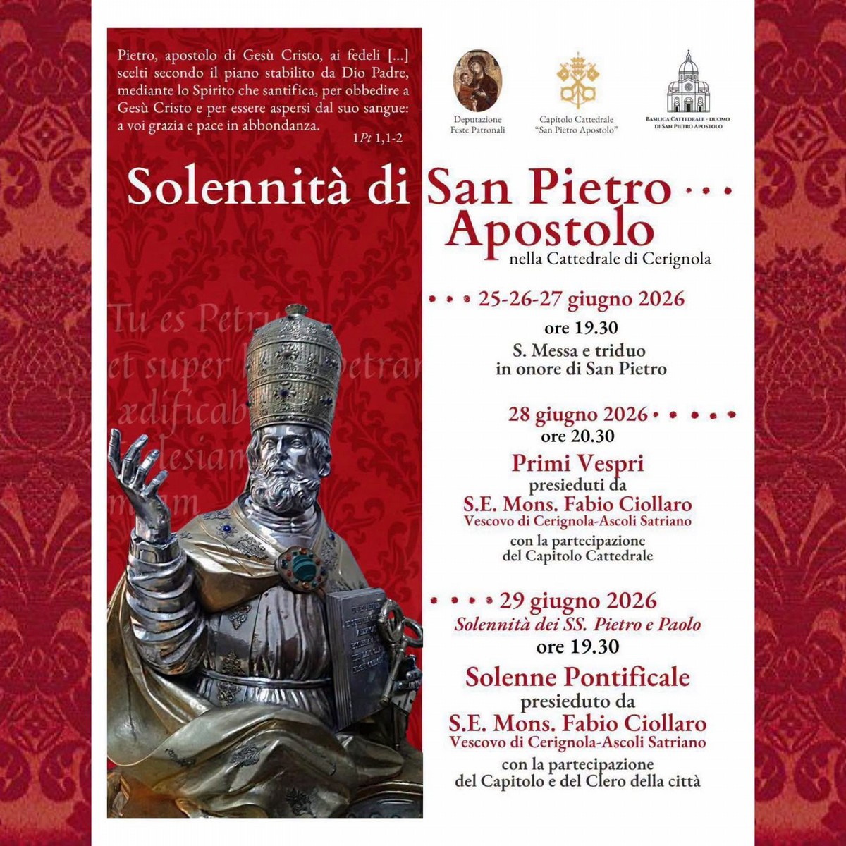 Celebrazioni San Pietro Apostolo