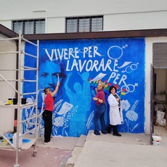 La realizzazione del murale