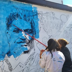 La realizzazione del murale