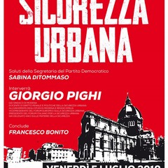 Locandina convegno PD Sicurezza urbana