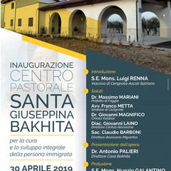 Locandina Inaugurzione Centro Bakhita