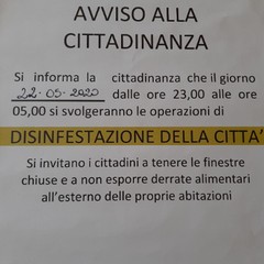 Manifesto disinfestazione