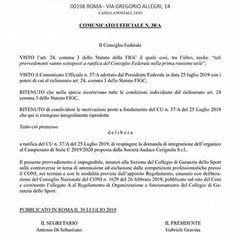 Ratifica della FGCI