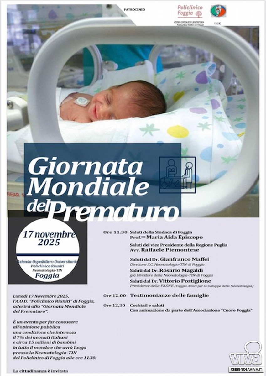 locandina Giornata Mondiale del Prematuro