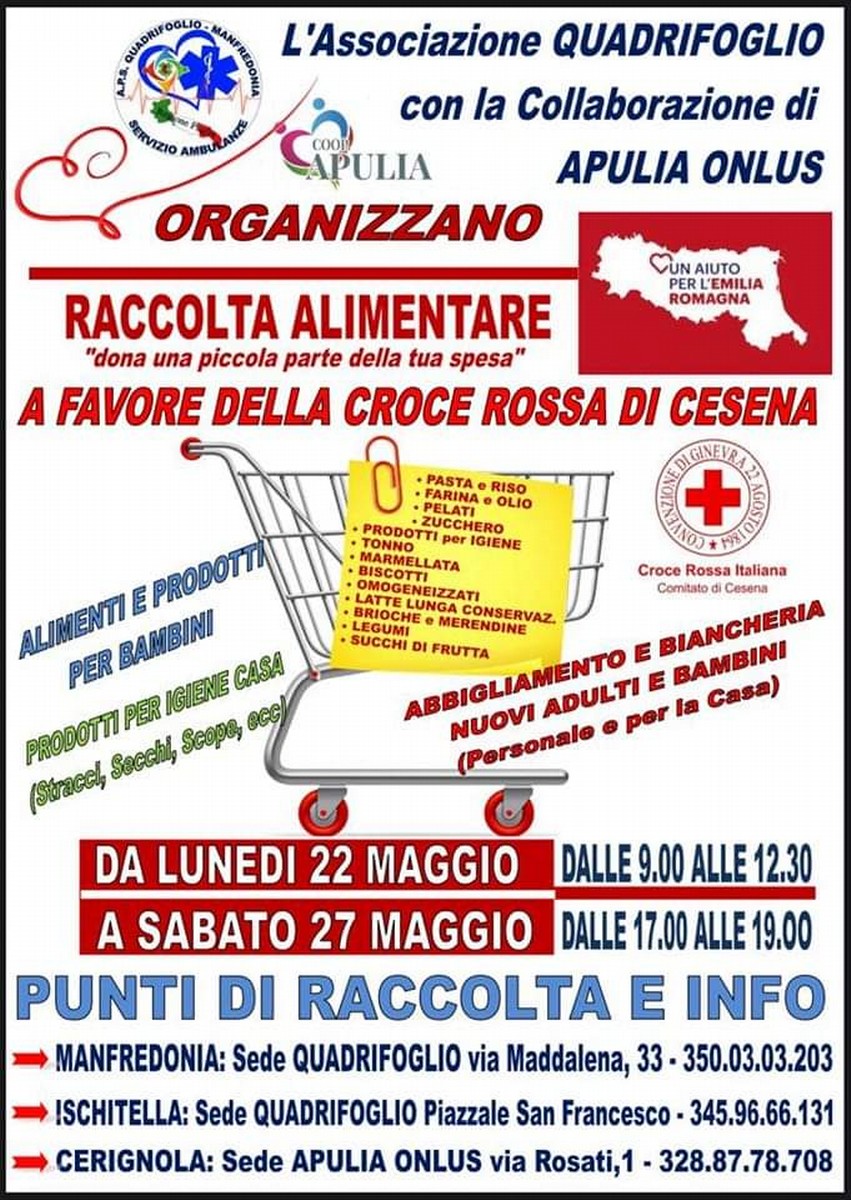 Raccolta alimentare per Croce Rossa di Cesena