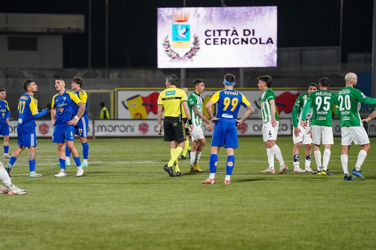 Delusione calciatori Audace Cerignola. <span>Foto Annalisa Lavista</span>