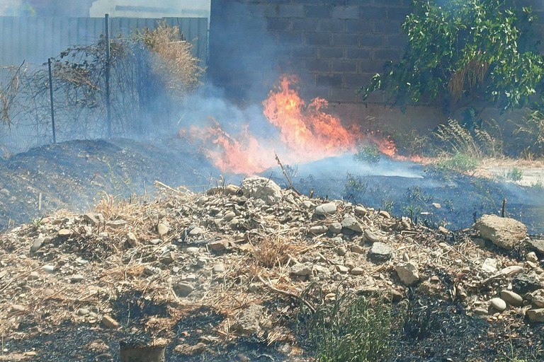 Incendio in via Padula