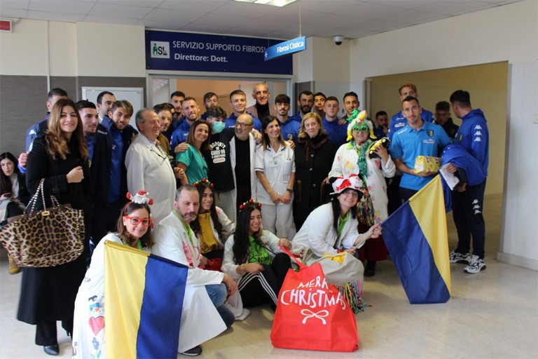 Audace Cerignola visita i pazienti dell'Ospedale Tatarella