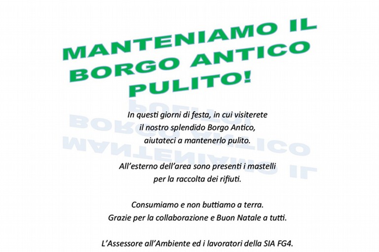 Manteniamo pulito il Borgo Antico