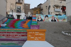 A Cerignola la scala della legalità e il murales per le vittime di mafia