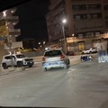 Scooter a terra alla rotonda di Via Giovanni Falcone