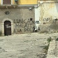 L'unica malattia è la polizia ": la scritta choc nel centro storico di Cerignola