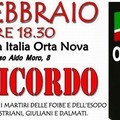  "Io Ricordo " il convegno sulle foibe di Forza Italia Orta Nova