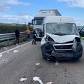 Due furgoni coinvolti in un incidente sulla SS16 nei pressi di Barletta