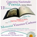 11a edizione del concorso nazionale di poesie  "Memorial Vincenzo Carbone "