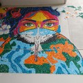 Cerignola, inaugurato il nuovo murale realizzato con tappi di plastica