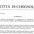 Sindaco Metta; Ordinanza di chiusura delle Scuole per il giorno 28 febbraio 2018.