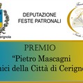 Premio Pietro Mascagni - Amici della Città di Cerignola. 06 Settembre ore 21:00 Piazza Duomo