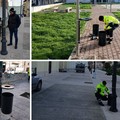 Proseguono i lavori di riqualificazione a Cerignola: sostituiti cestini danneggiati