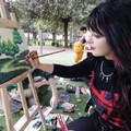Studenti del Liceo Artistico di Cerignola dipingono in villa comunale