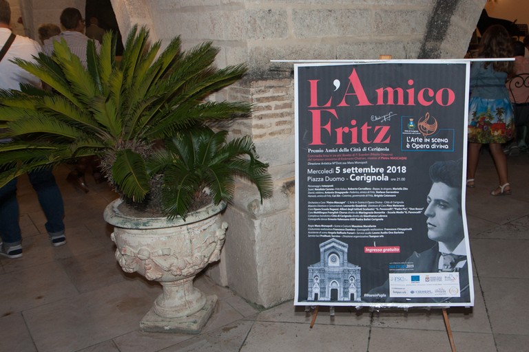 LOCANDINA EVENTO PRESENTAZIONE L'AMICO FRITZ. <span>Foto Vito Monopoli</span>