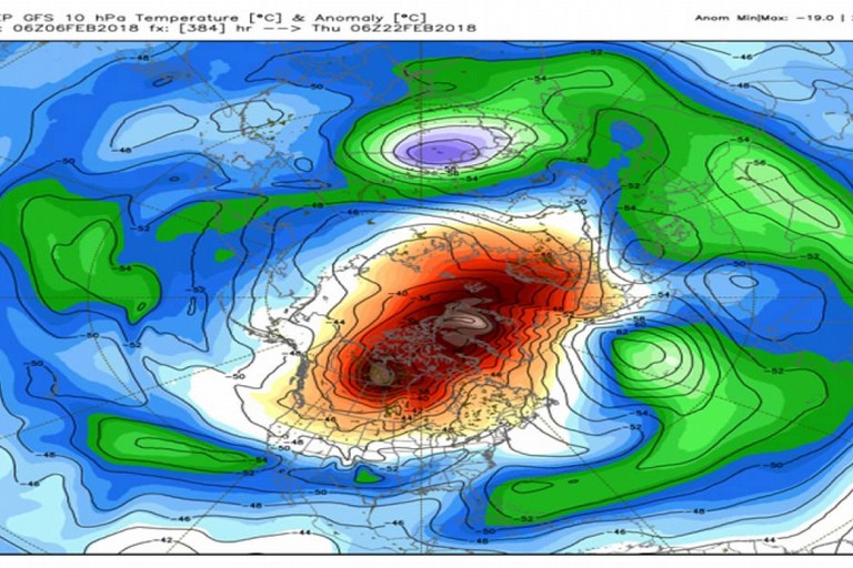 riscaldamento stratosferico avvero notevole bmeteo