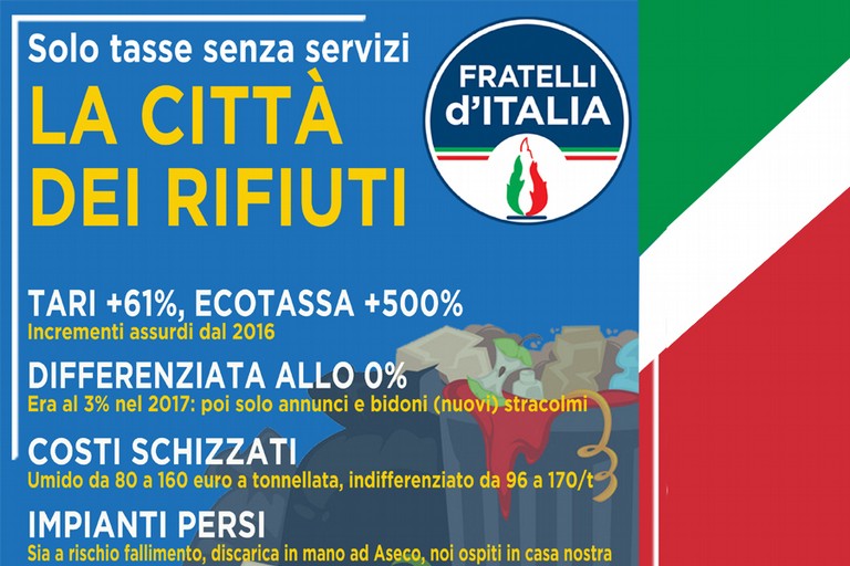 Fratelli d'Italia solo tasse senza servizi