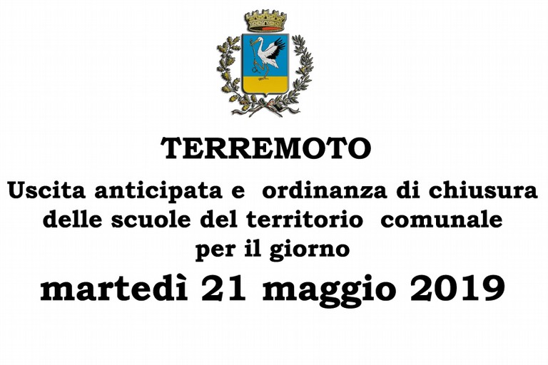 Ordinanza uscita per terremoto