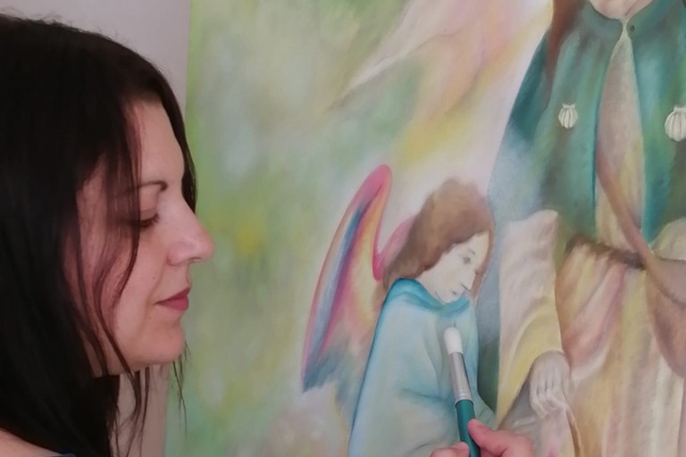 Valentina Vurchio dipinge San Rocco